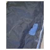 Vintage Sno Jet Polarwear Ski Suit with Blue and White Stripes, Size Unknown