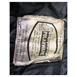 Vintage Sno Jet Polarwear Ski Suit with Blue and White Stripes, Size Unknown