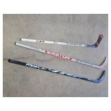 Lot of 3 Ice Hockey Sticks - Easton, Christian, and RBK
