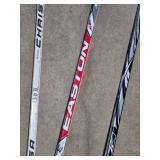 Lot of 3 Ice Hockey Sticks - Easton, Christian, and RBK
