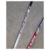 Lot of 3 Ice Hockey Sticks - Easton, Christian, and RBK