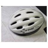 Bell Air Attack Bicycle Pump with Gold Cross Helmet (Medium)