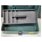 Fishing Equipment Lot including Flow Troll Minnow Bucket, Marker Buoys, and Small Tackle Box