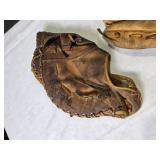 Set of 2  Baseball Gloves One Right Hand, One Left Hand and 3 Balls (2 Baseballs and 1 Softball)