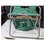 Folding Garden Stool with Tool Bag and Set of Gardening Tools