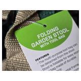 Folding Garden Stool with Tool Bag and Set of Gardening Tools