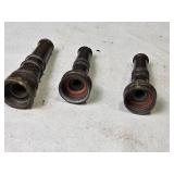 Set of 3 Vintage Metal Nozzles for Hose or Sprinkler Systems