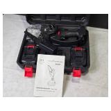 Small Electric Chain Saw with Two Batteries and Instruction Manual