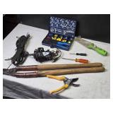 Miscellaneous Tool Lot Including Wire Crimping Tool, Battery Tender, and Pruning Shears