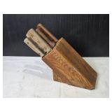Vintage Chicago Cutlery Knife Set with Block Holder
