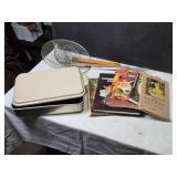 Collection of 5 Vintage Cookbooks and Stainless Steel Strainer