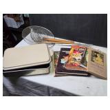 Collection of 5 Vintage Cookbooks and Stainless Steel Strainer