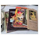 Collection of 5 Vintage Cookbooks and Stainless Steel Strainer