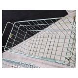 Set of 2 Vintage Wire Storage Baskets in Blue