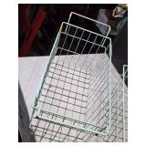 Set of 2 Vintage Wire Storage Baskets in Blue