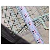 Set of 2 Vintage Wire Storage Baskets in Blue