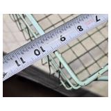 Set of 2 Vintage Wire Storage Baskets in Blue