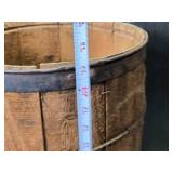 Vintage Wooden Barrel and Bartlett Pears Crate Set