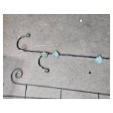 Decorative Rustic Table with Birdhouse, Garden Items and Pumpkins