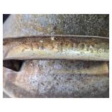 Vintage Galvanized Milk Can with Handle - 19" Tall