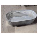 Vintage Galvanized Steel Tub - Oval Design