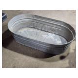 Vintage Galvanized Steel Tub - Oval Design