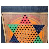 Vintage Star Checkers Game Board
