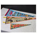 Collection of 3 Vintage Souvenir Pennants from Arizona - Tombstone & More