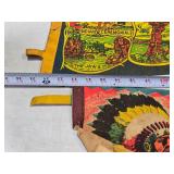 Set of 4 Vintage Souvenir Pennants from Rochester, Wiscon Dells, and Mount Rushmore