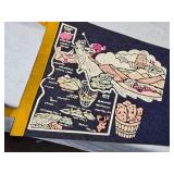 Set of 3 Vintage State Pennants: Illinois, Seattle, Idaho
