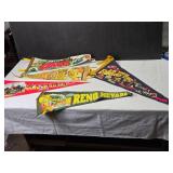 Collection of 7 Vintage Felt Pennants from Las Vegas, Reno, Ohio and more