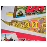 Collection of 7 Vintage Felt Pennants from Las Vegas, Reno, Ohio and more