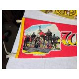 Collection of 7 Vintage Felt Pennants from Las Vegas, Reno, Ohio and more