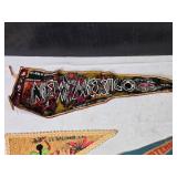 Collection of 4 Vintage International Pennants - Guatemala, El Salvador, New Mexico, Mexico