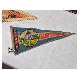 Collection of 4 Vintage International Pennants - Guatemala, El Salvador, New Mexico, Mexico