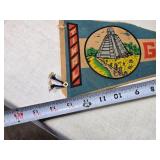 Collection of 4 Vintage International Pennants - Guatemala, El Salvador, New Mexico, Mexico