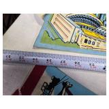 Collection of 4 Vintage Canadian Pennants: Toronto, Jasper Park, Niagara Falls, Banff