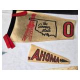 Collection of 5 Vintage State Pennants - Kentucky, Oklahoma (One is torn and missing parts), Tennessee