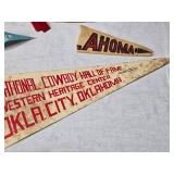 Collection of 5 Vintage State Pennants - Kentucky, Oklahoma (One is torn and missing parts), Tennessee