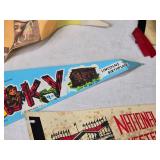 Collection of 5 Vintage State Pennants - Kentucky, Oklahoma (One is torn and missing parts), Tennessee