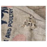 Lot of 2 Vintage Burlap Feed Bags - Dawson and Coop