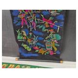 Vintage Caribbean Souvenir Banners - Virgin Islands, Curacao, Venezuela, Puerto Rico