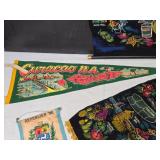 Vintage Caribbean Souvenir Banners - Virgin Islands, Curacao, Venezuela, Puerto Rico