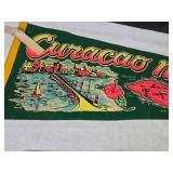Vintage Caribbean Souvenir Banners - Virgin Islands, Curacao, Venezuela, Puerto Rico