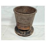Vintage Cast Iron Cooking Pot with Grate Bottom