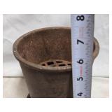 Vintage Cast Iron Cooking Pot with Grate Bottom