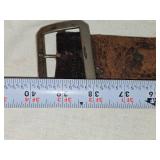 Antique Leather Belt Decorated with Coins and Tokens