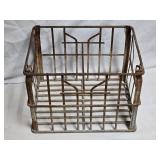 Vintage Wire Storage Crate with Rustic Finish - 13x10x10