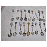 Collection of Vintage Decorative Souvenir Spoons