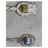 Collection of Vintage Decorative Souvenir Spoons